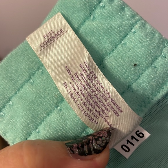 Cacique Solid Aquamarine Full Coverage Bra size 46DD - Picture 4 of 14